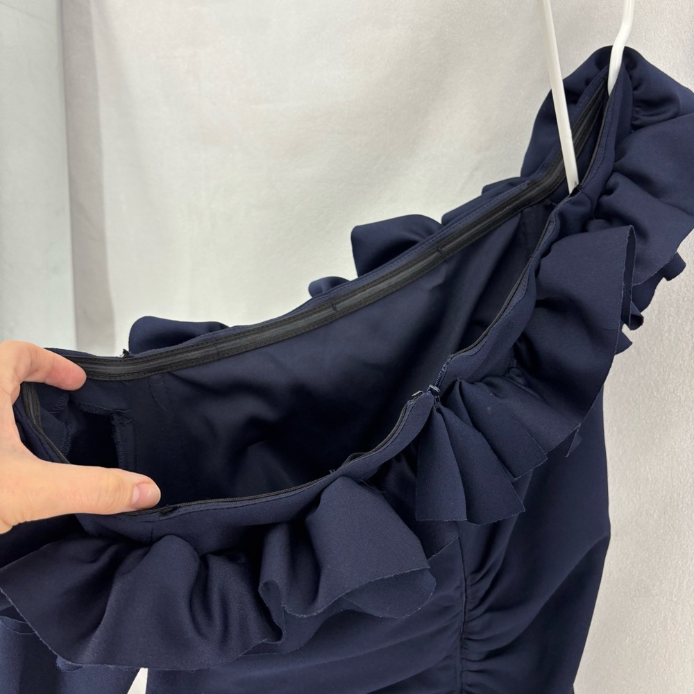 Xscape Navy Off-Shoulder Maxi Dress - Picture 7 of 11